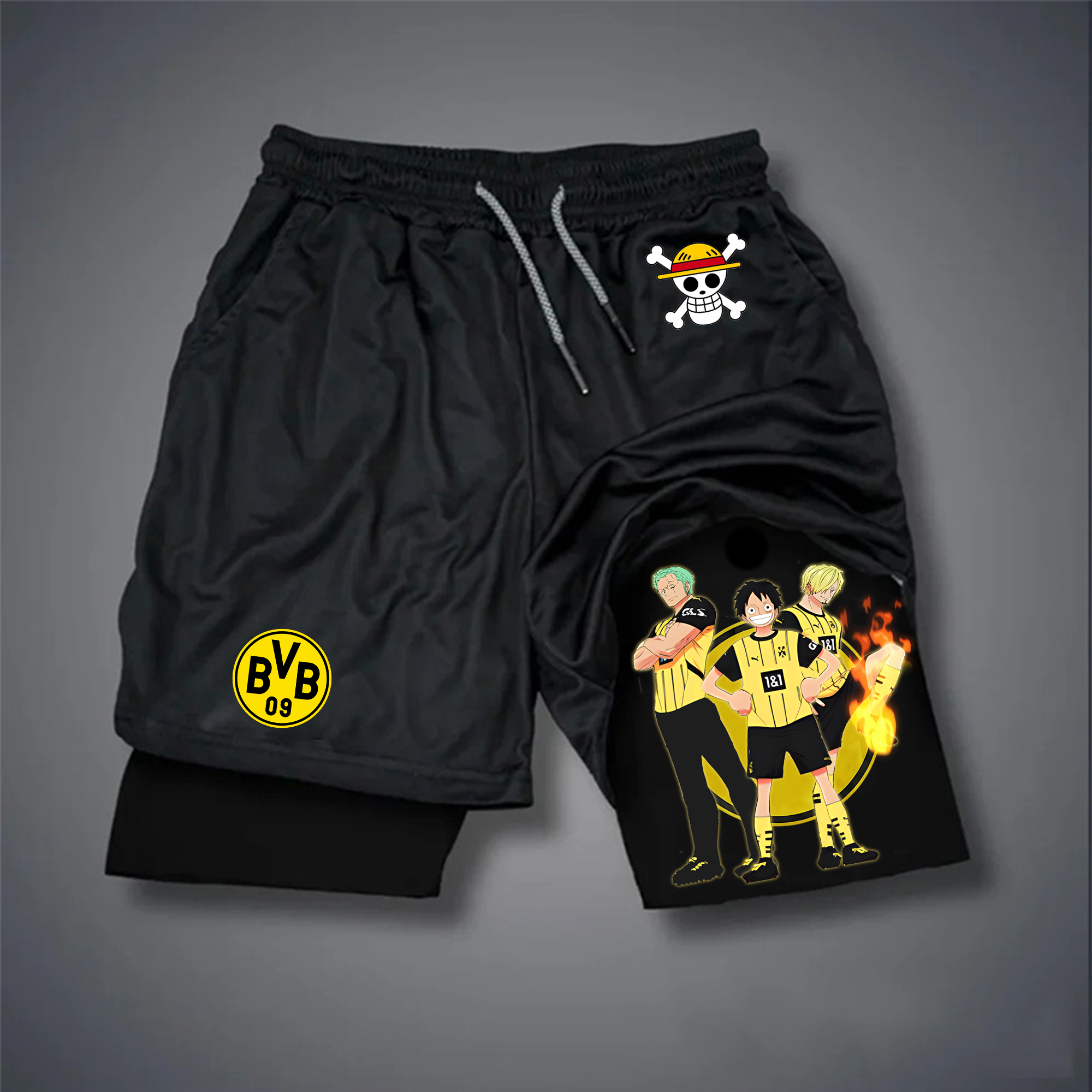 Unisex Vintage  Shorts | Borussia Dortmund x One Piece