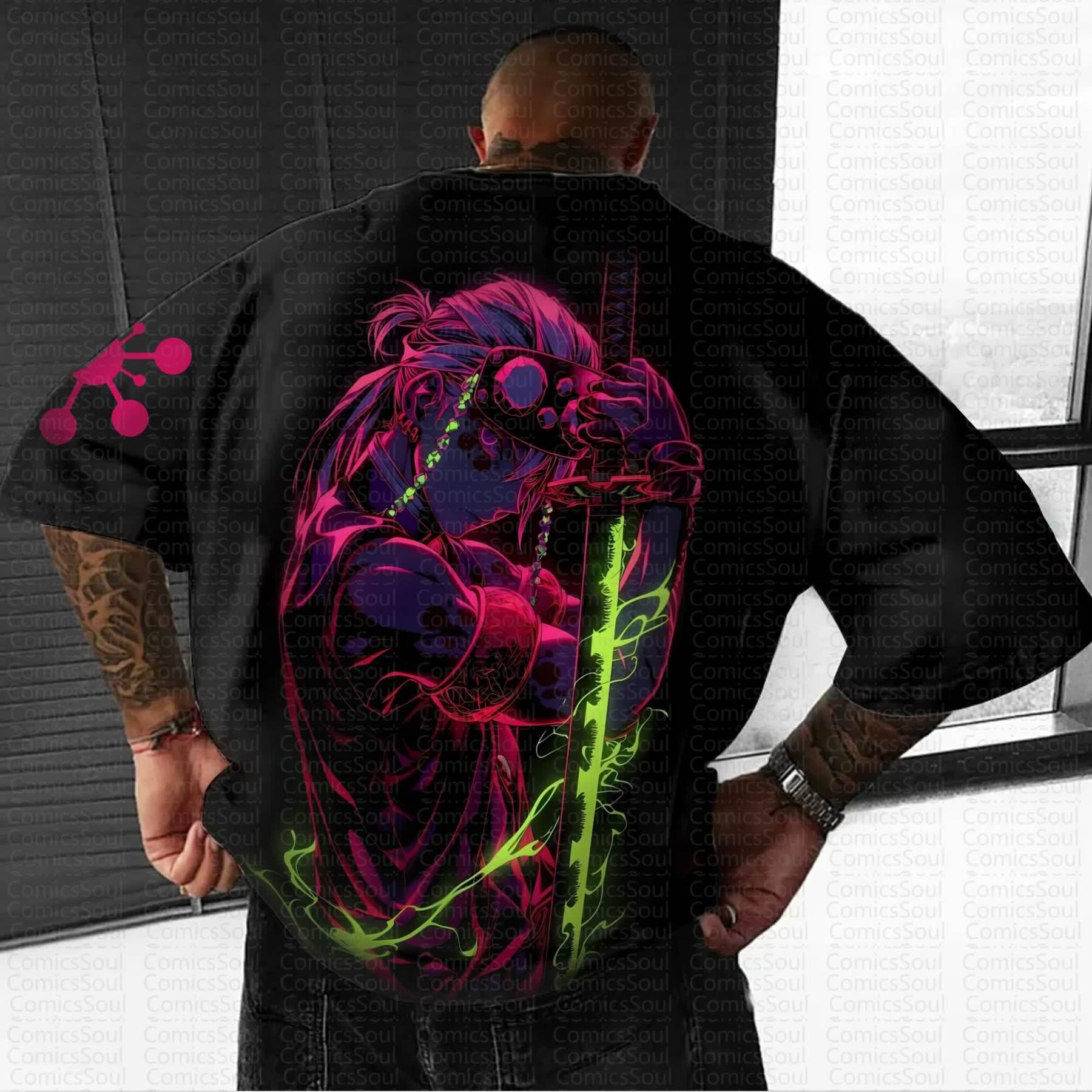 Unisex Anime Inspired Vintage T-Shirt丨Demon Slayer X Pokémon