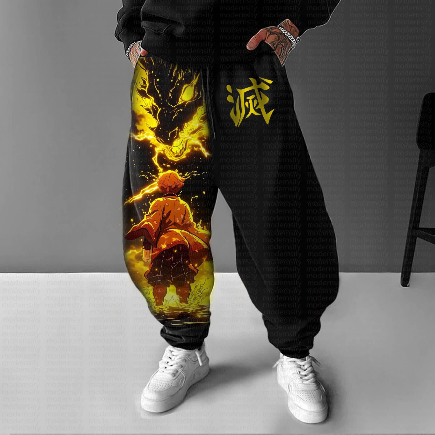 Unisex Anime Inspired Vintage Pants丨Demon Slayer X Pokémon