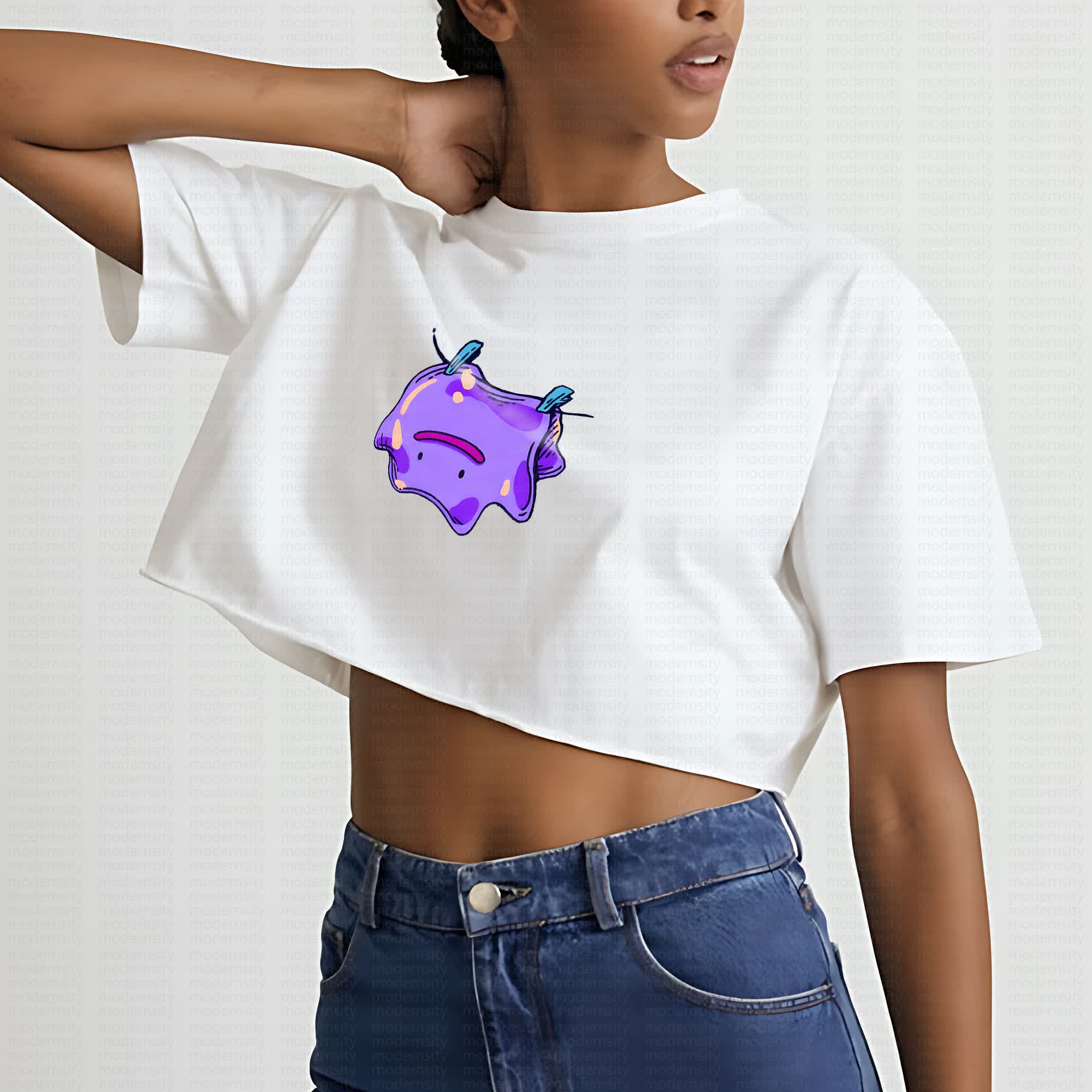 Cute and playful "Pokémon" summer women's cropped top