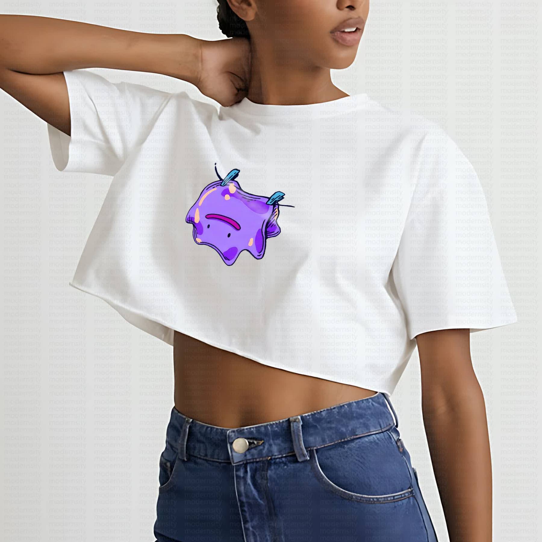 Cute and playful "Pokémon" summer women's cropped top