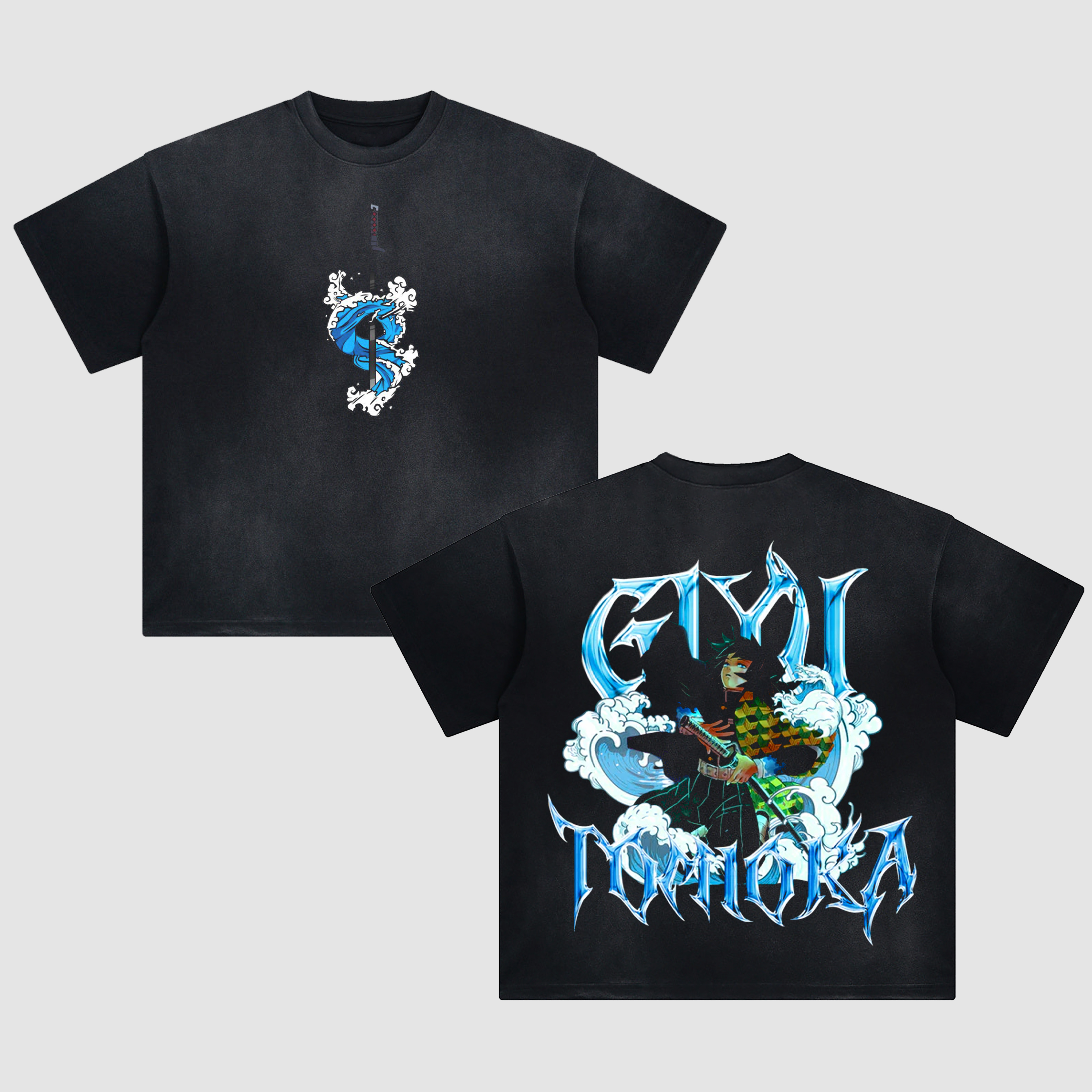 Unisex Fit ANIME Washed T-Shirt