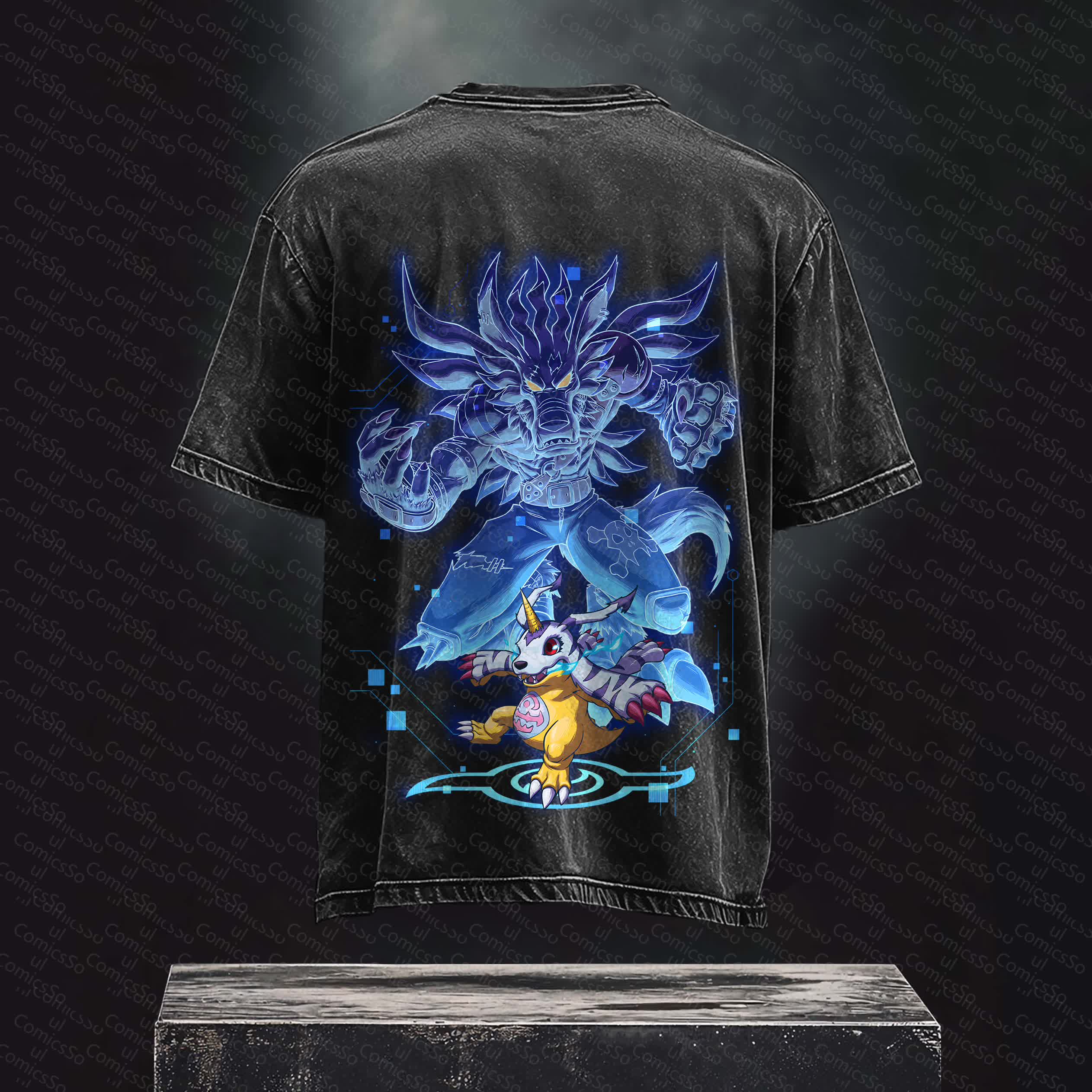 Unisex Anime Inspired Vintage Washed T-Shirt丨 Digimon