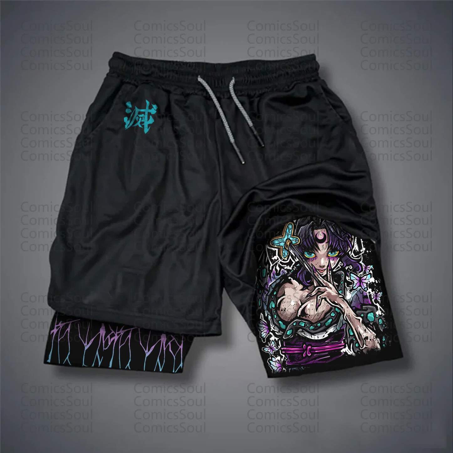 Unisex Casual Anime Streetwear Shorts 丨Demon Slayer X Pokémon
