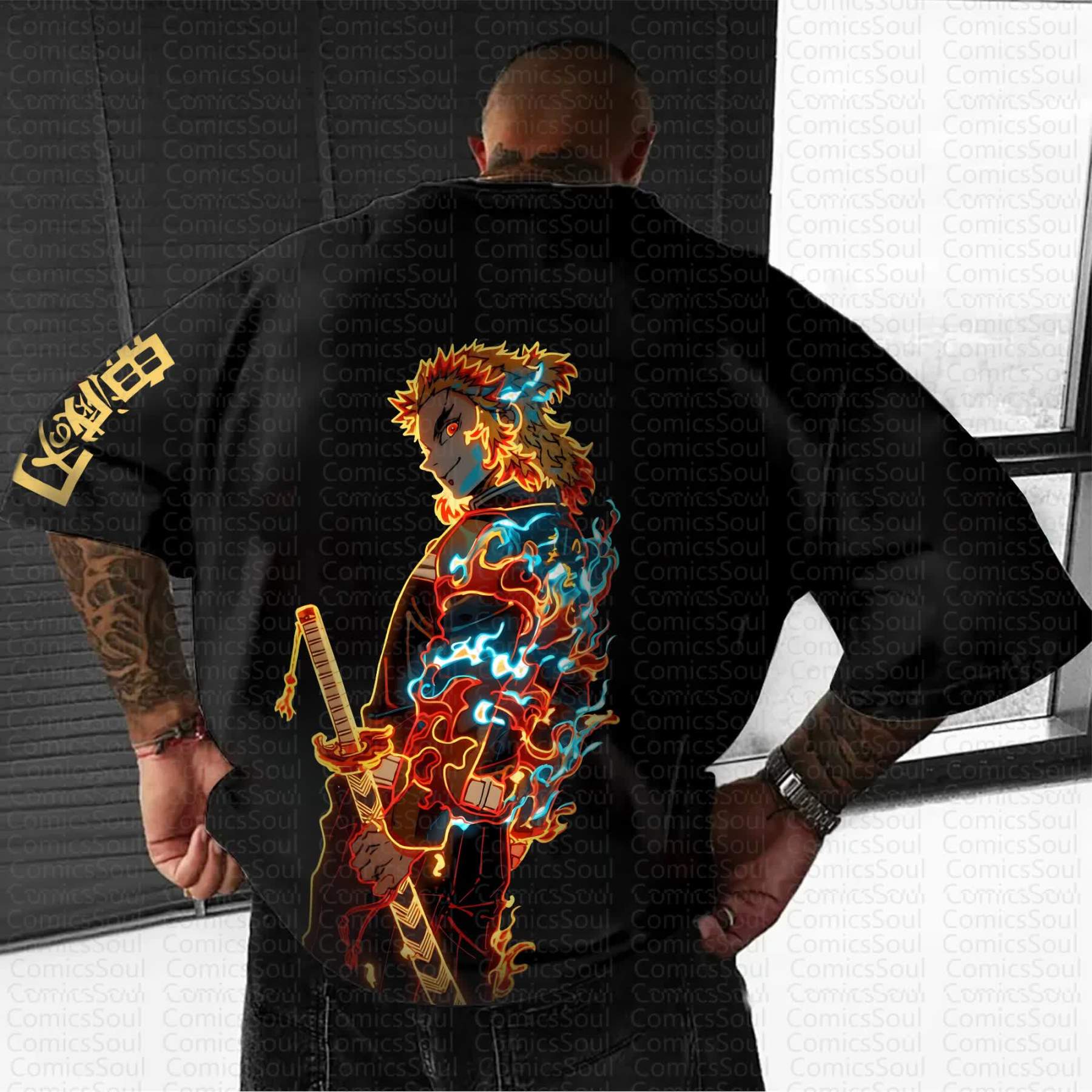 Unisex Anime Inspired Vintage T-Shirt丨Demon Slayer X Pokémon