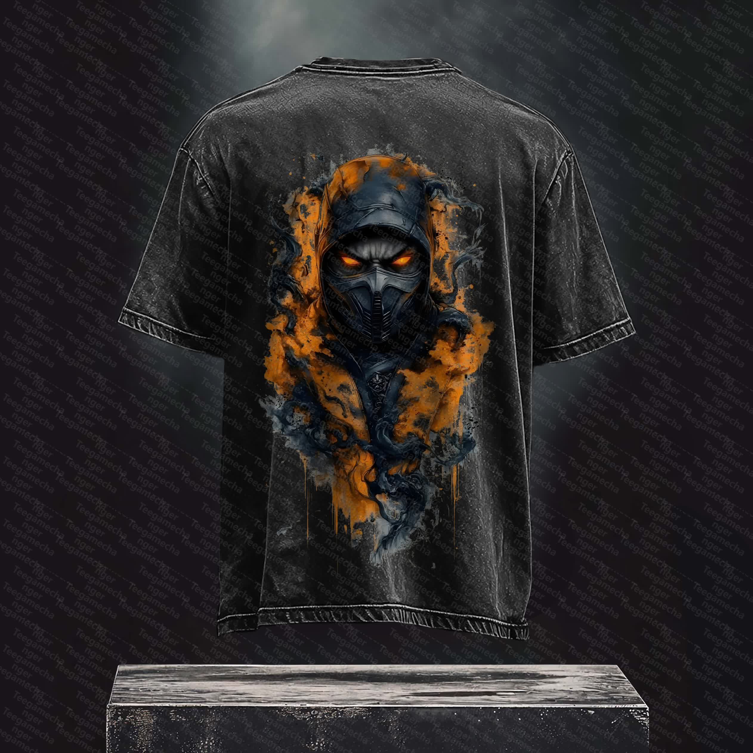 Unisex  Inspired Vintage Washed T-Shirt丨 Mortal Kombat