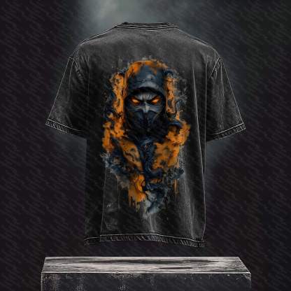 Unisex  Inspired Vintage Washed T-Shirt丨 Mortal Kombat