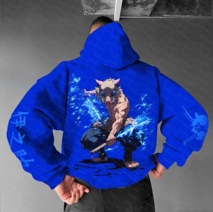 Unisex “Demon Slayer” Anime Graphic Streetwear Vintage Hoodie