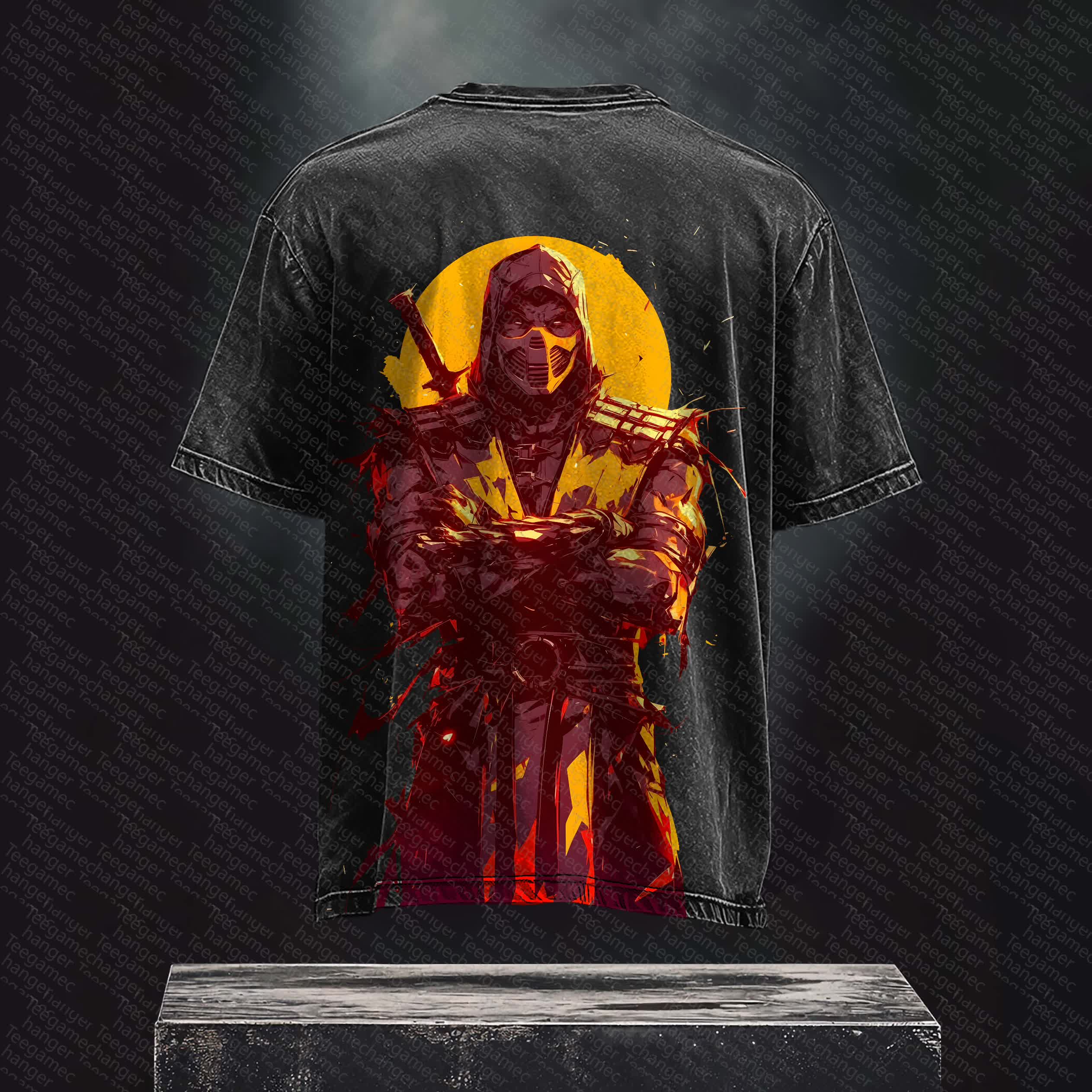 Unisex  Inspired Vintage Washed T-Shirt丨 Mortal Kombat