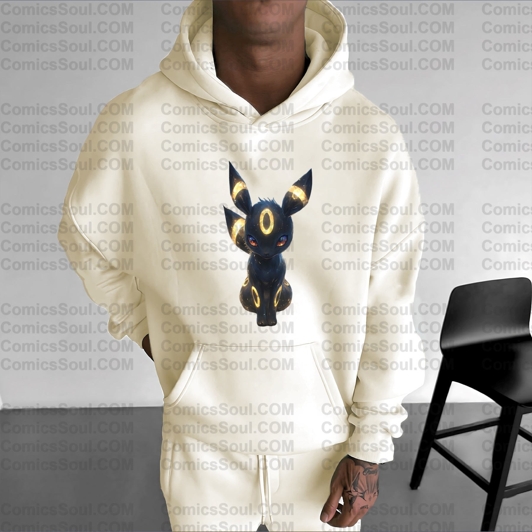 (Pokemon)Plus Velvet Unisex Anime Graphic Streetwear Vintage Hoodie