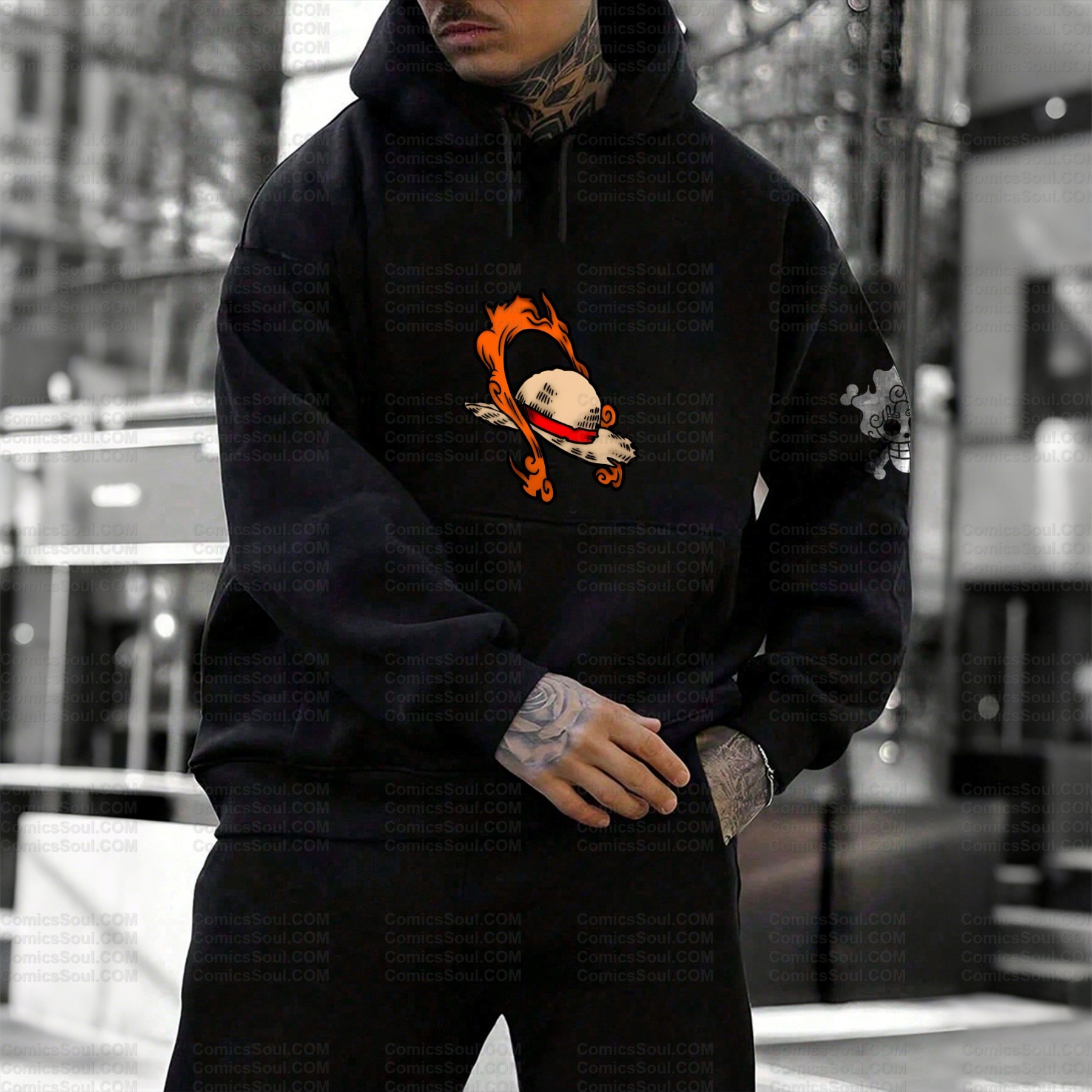 Unisex Graphic Streetwear Vintage Plush Hoodie