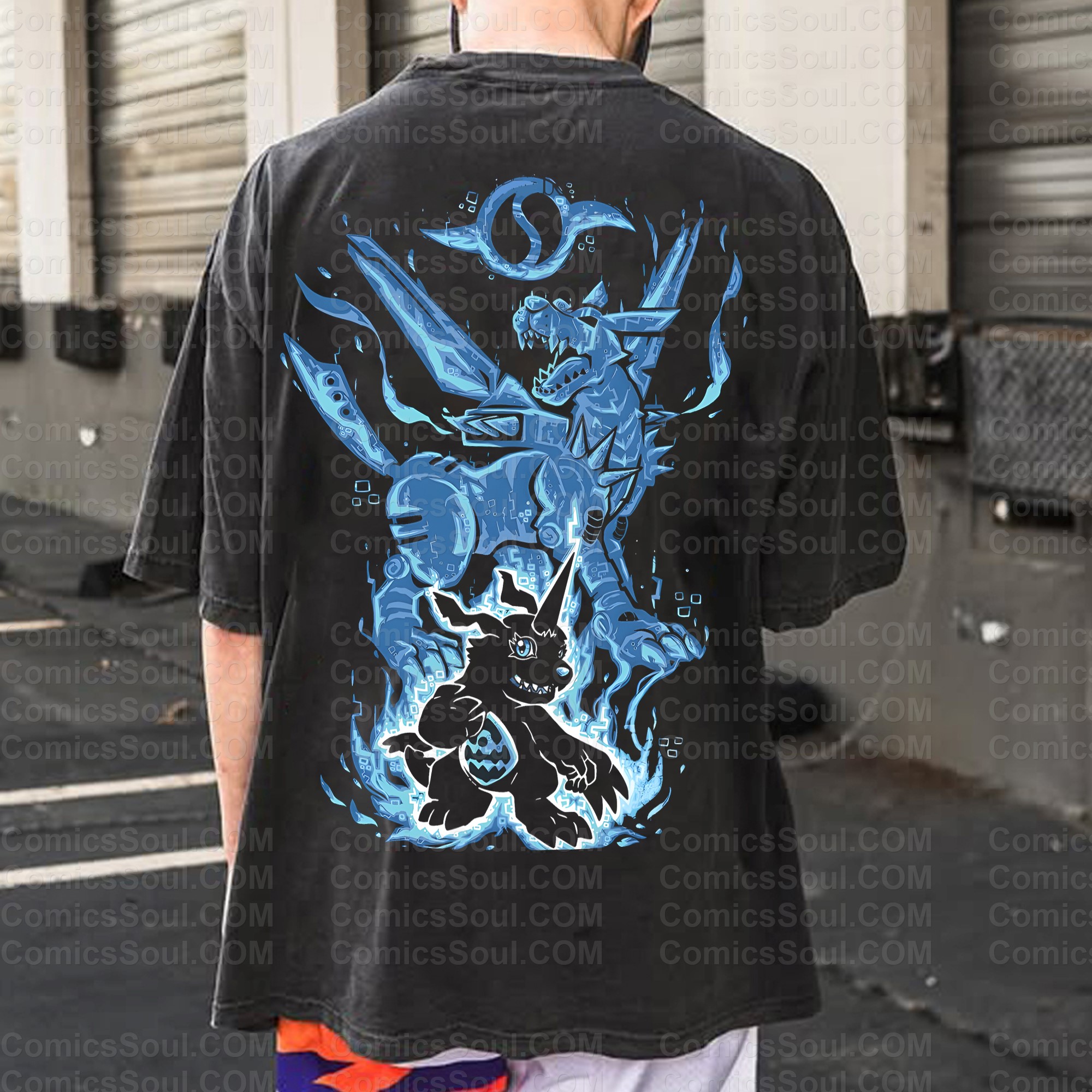 Vintage 3D Direct Inkjet Printed Washed Unisex T-Shirt