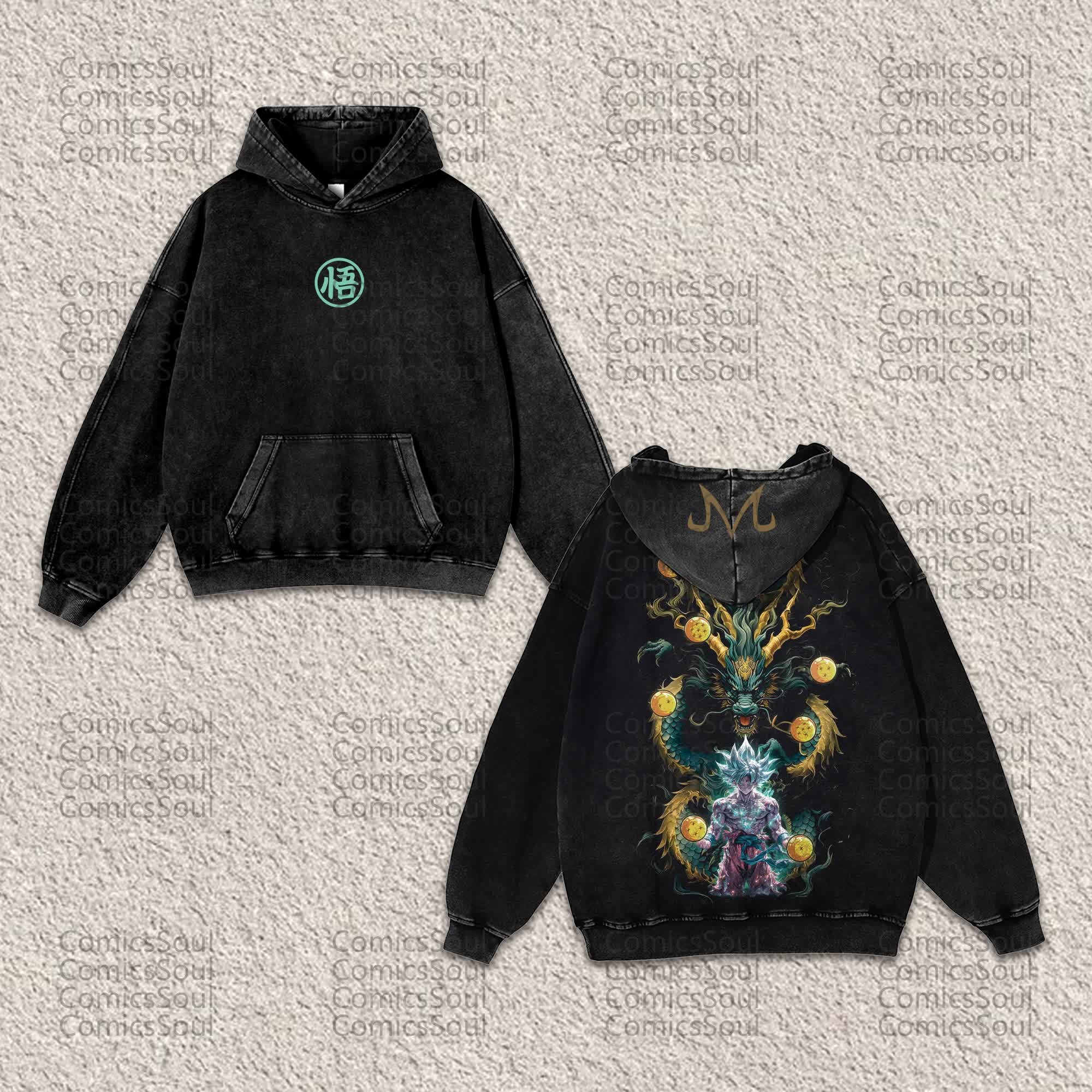 Unisex “ Pokémon” Anime Graphic Streetwear Vintage Washed Hoodie