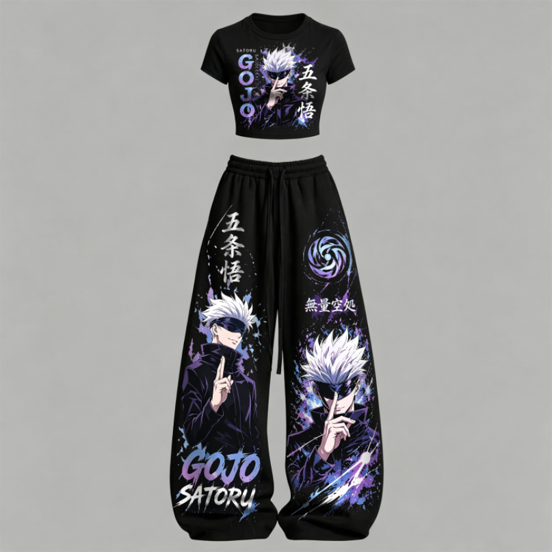 Jujutsu Kaisen T-Shirt & Elasticated Trousers Two-Piece Set