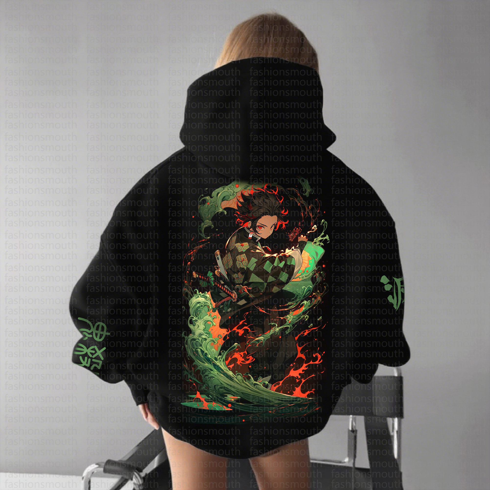 ‘’ Demon Slayer " Anime Inspired Vintage Hoodie