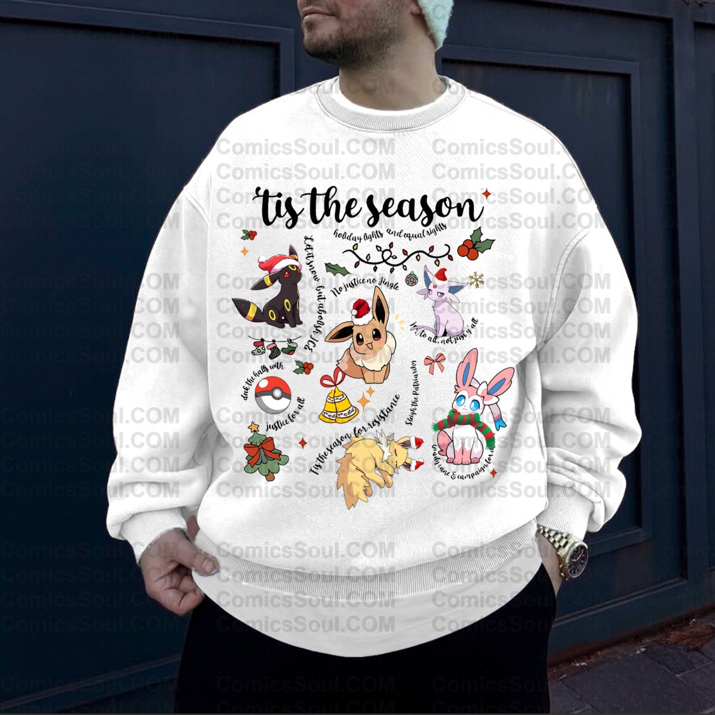 ChristmasPlus Velvet Unisex Anime Inspired Vintage Sweatshirt