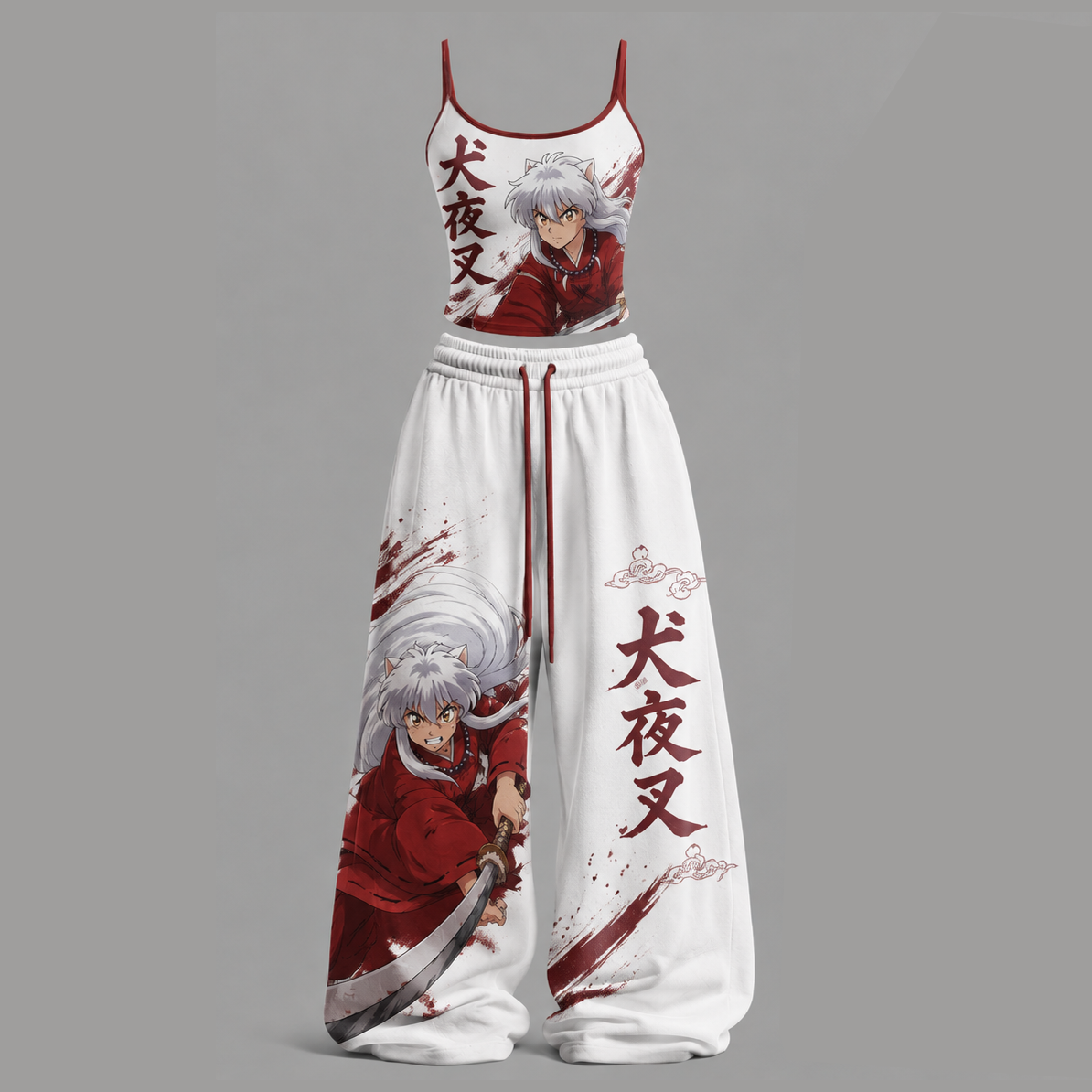Inuyasha Top & Elasticated Trousers Two-Piece Set