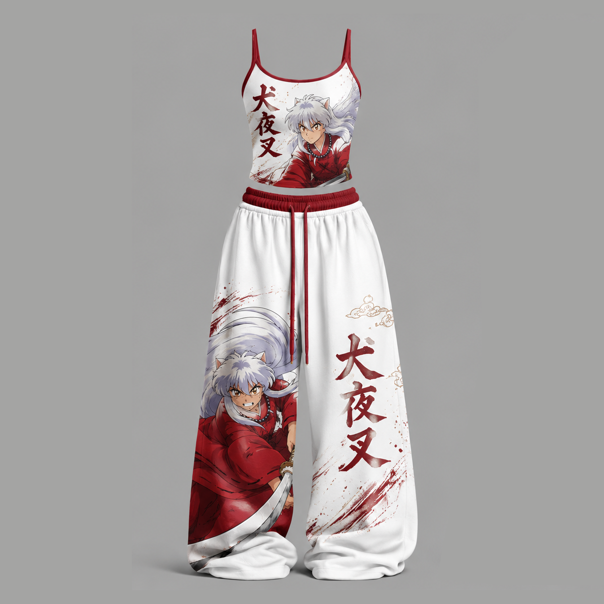 Inuyasha Top & Elasticated Trousers Two-Piece Set