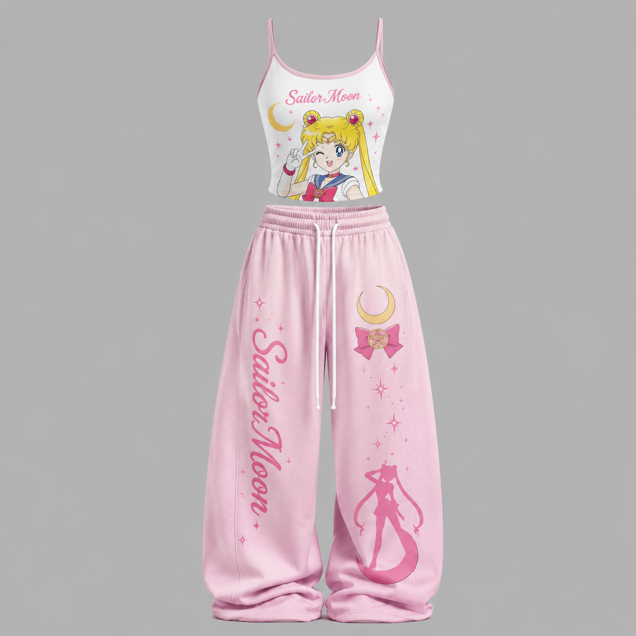 Sailor Moon Top & Elasticated Trousers Two-Piece Set