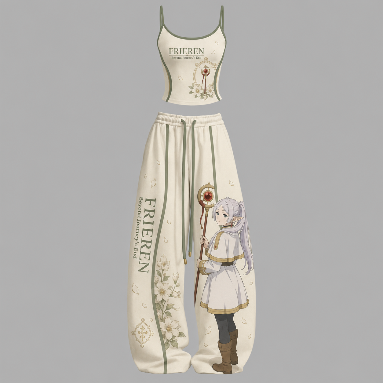 Frieren Top & Elasticated Trousers Two-Piece Set
