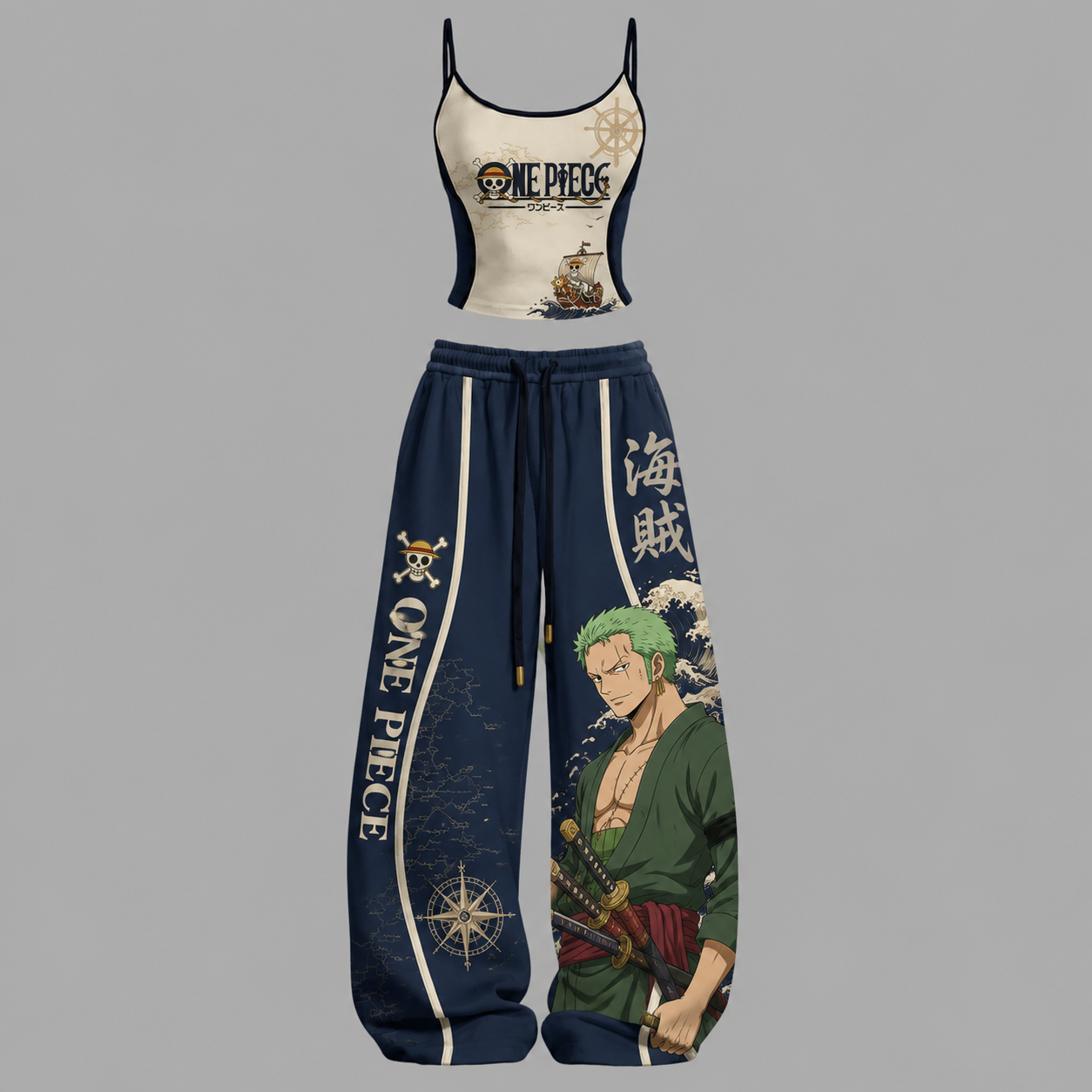 One Piece Top & Elasticated Trousers Two-Piece Set