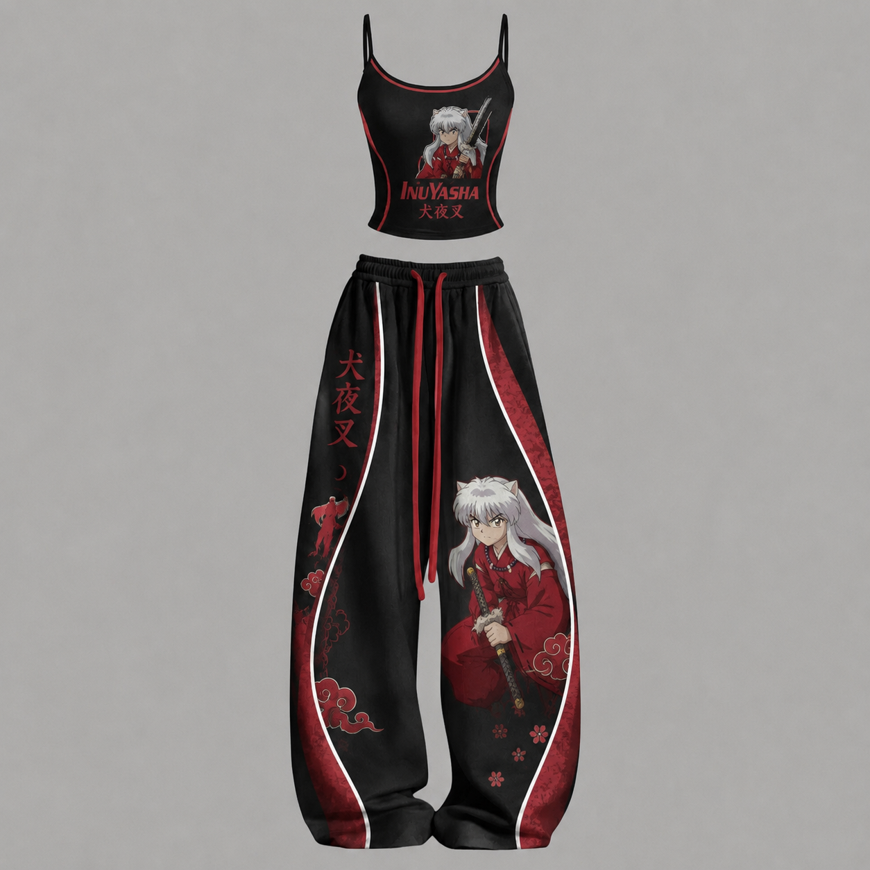 Inuyasha Top & Elasticated Trousers Two-Piece Set