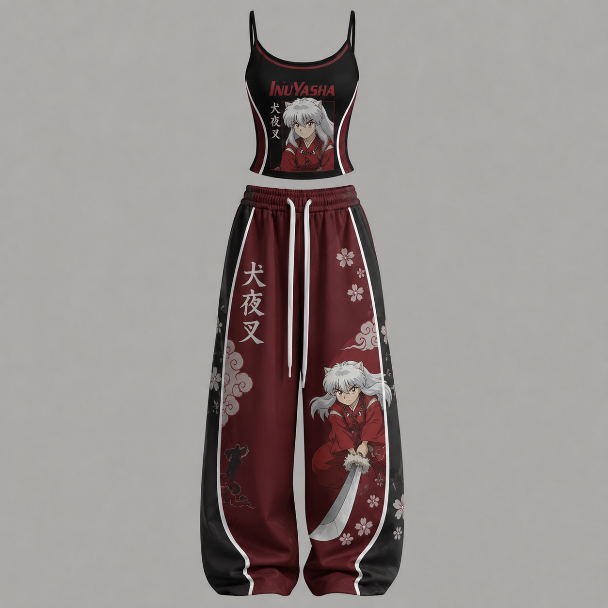 Inuyasha Top & Elasticated Trousers Two-Piece Set