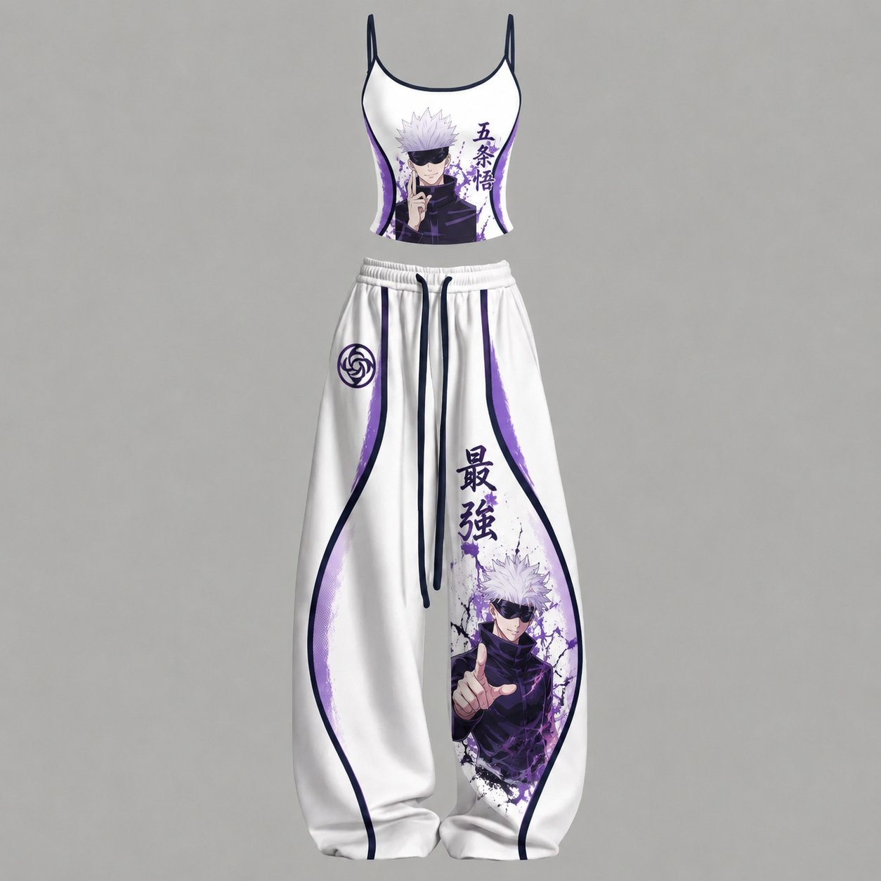 Jujutsu Kaisen Top & Elasticated Trousers Two-Piece Set