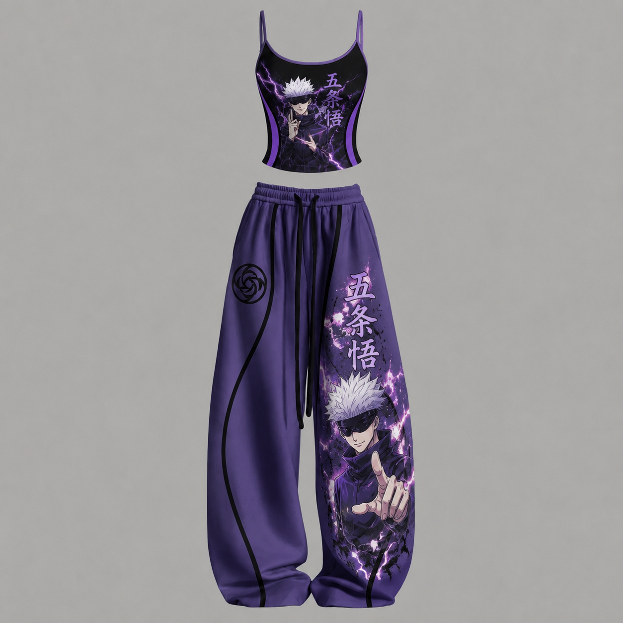 Jujutsu Kaisen Top & Elasticated Trousers Two-Piece Set