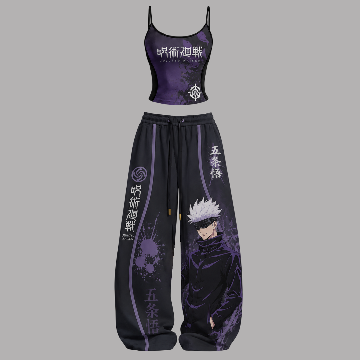 Jujutsu Kaisen Top & Elasticated Trousers Two-Piece Set