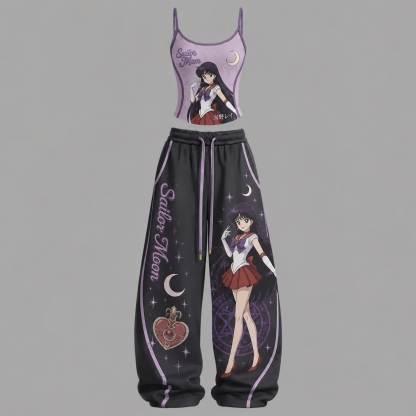 Sailor Moon Top & Elasticated Trousers Two-Piece Set