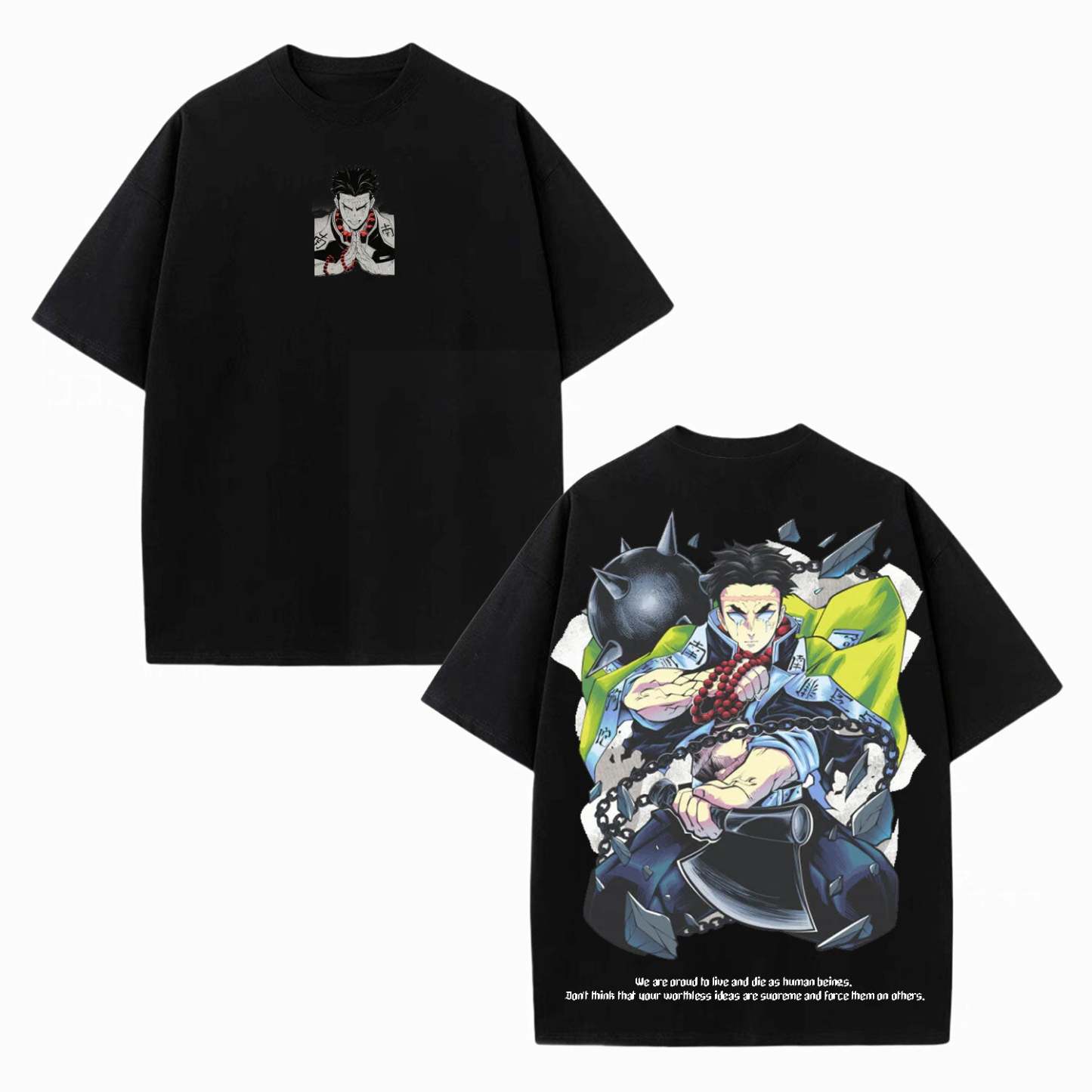 Unisex Anime Inspired Vintage Washed T-Shirt丨Demon Slayer