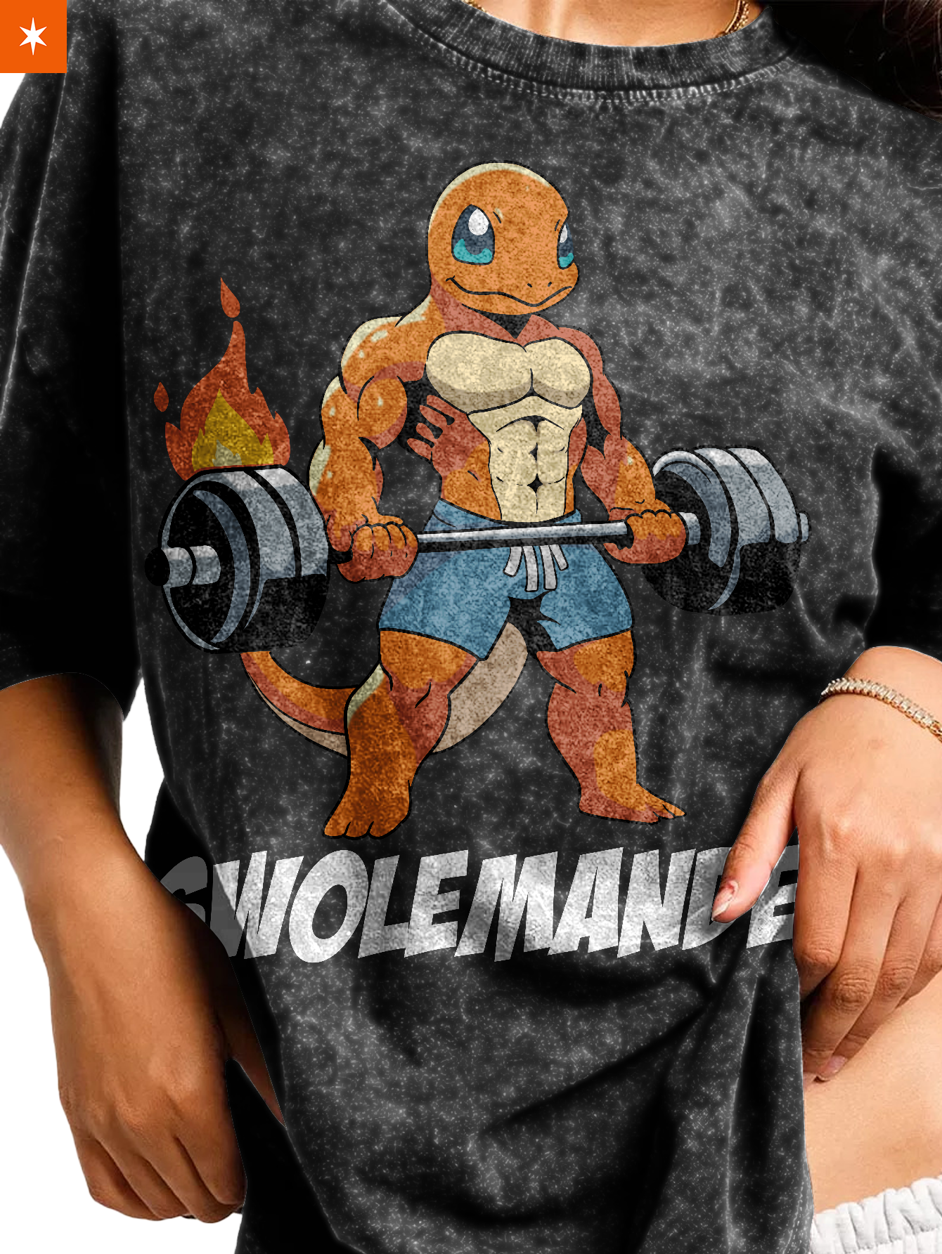 Unisex  “Pokémon” Charmander Gym Vintage T-Shirt