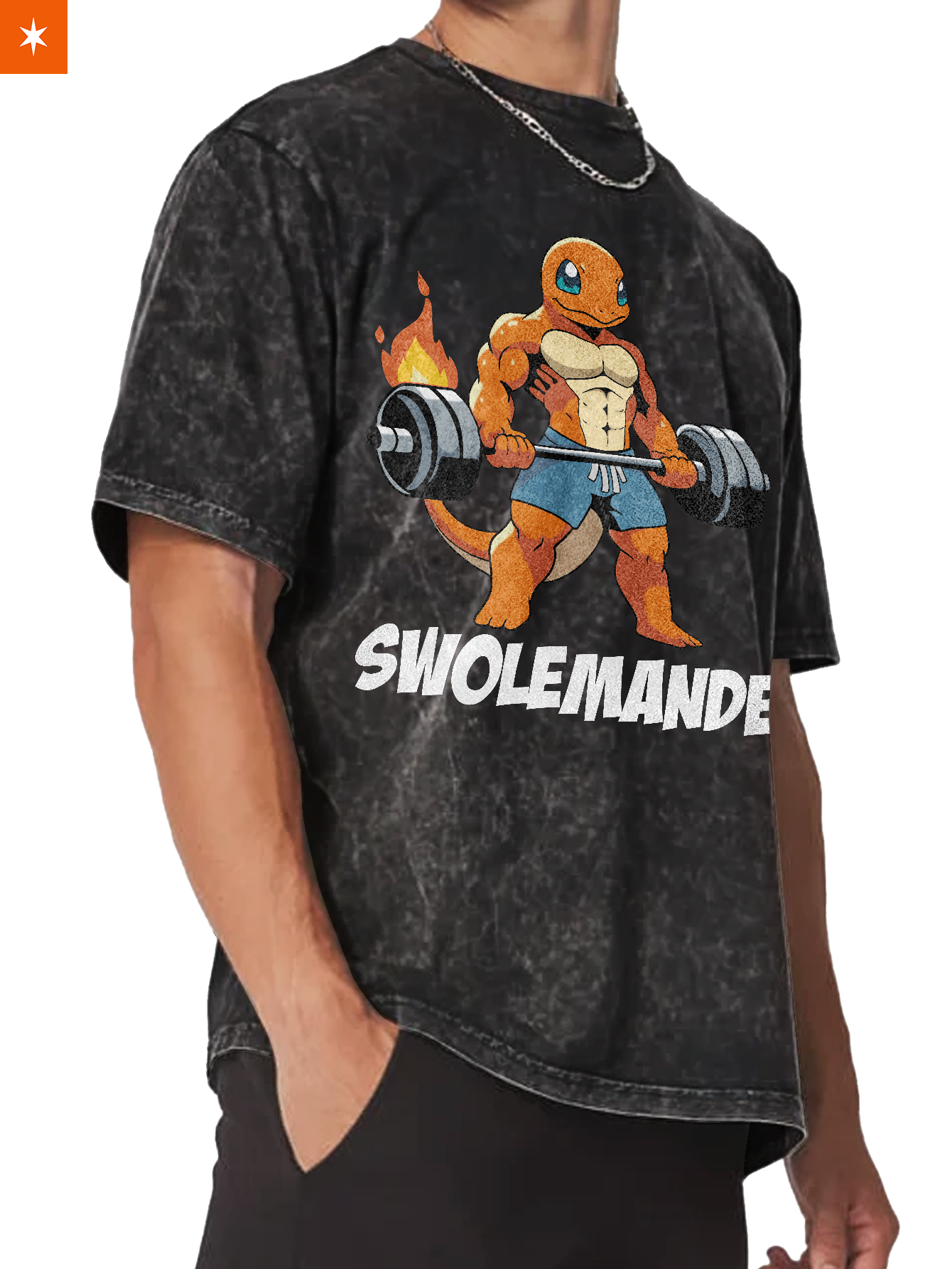 Unisex  “Pokémon” Charmander Gym Vintage T-Shirt