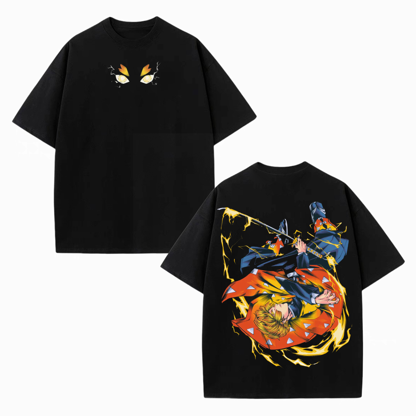 Unisex Anime Inspired Vintage Washed T-Shirt丨Demon Slayer