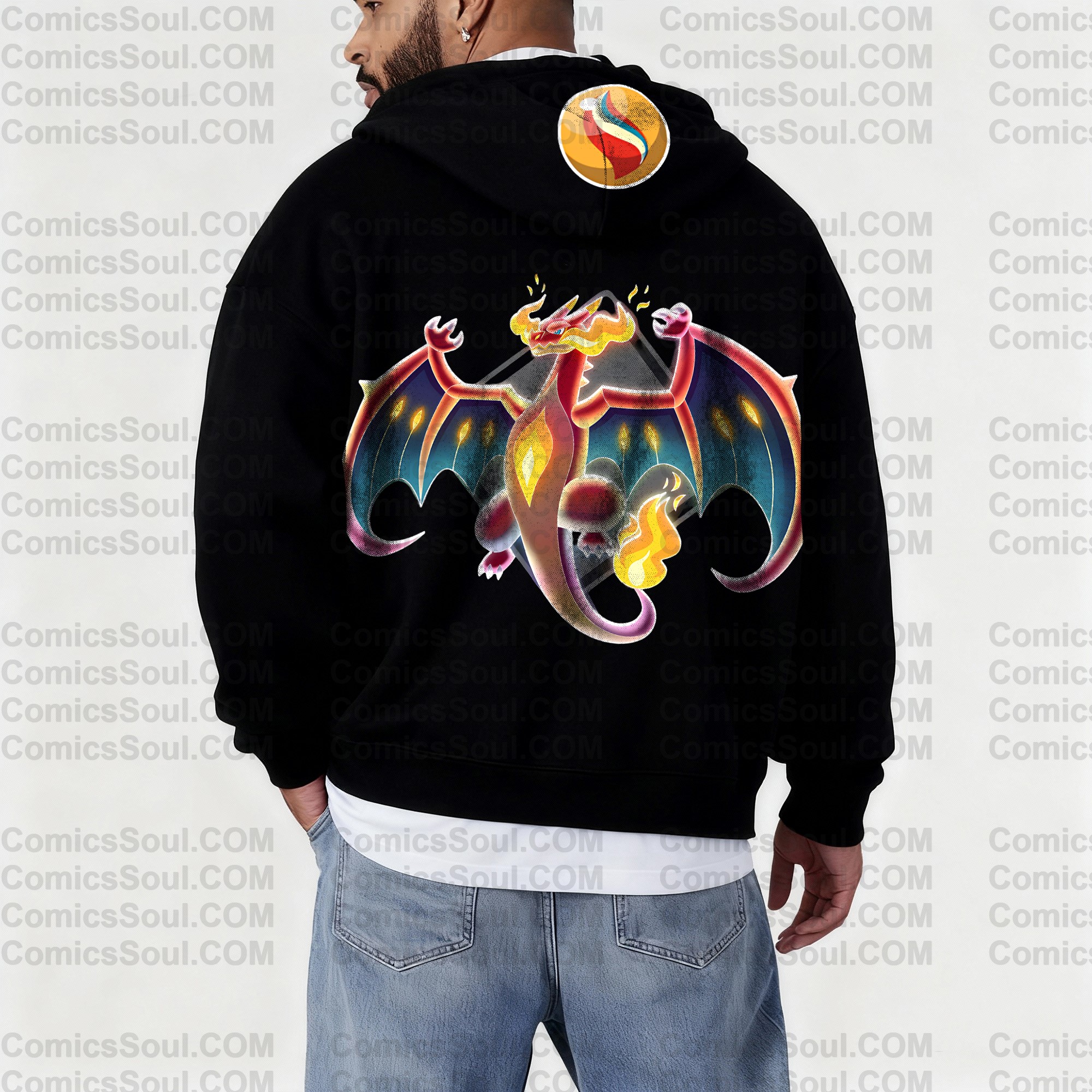 Unisex Graphic Streetwear Vintage Zipper Cardigan Plush Hoodie