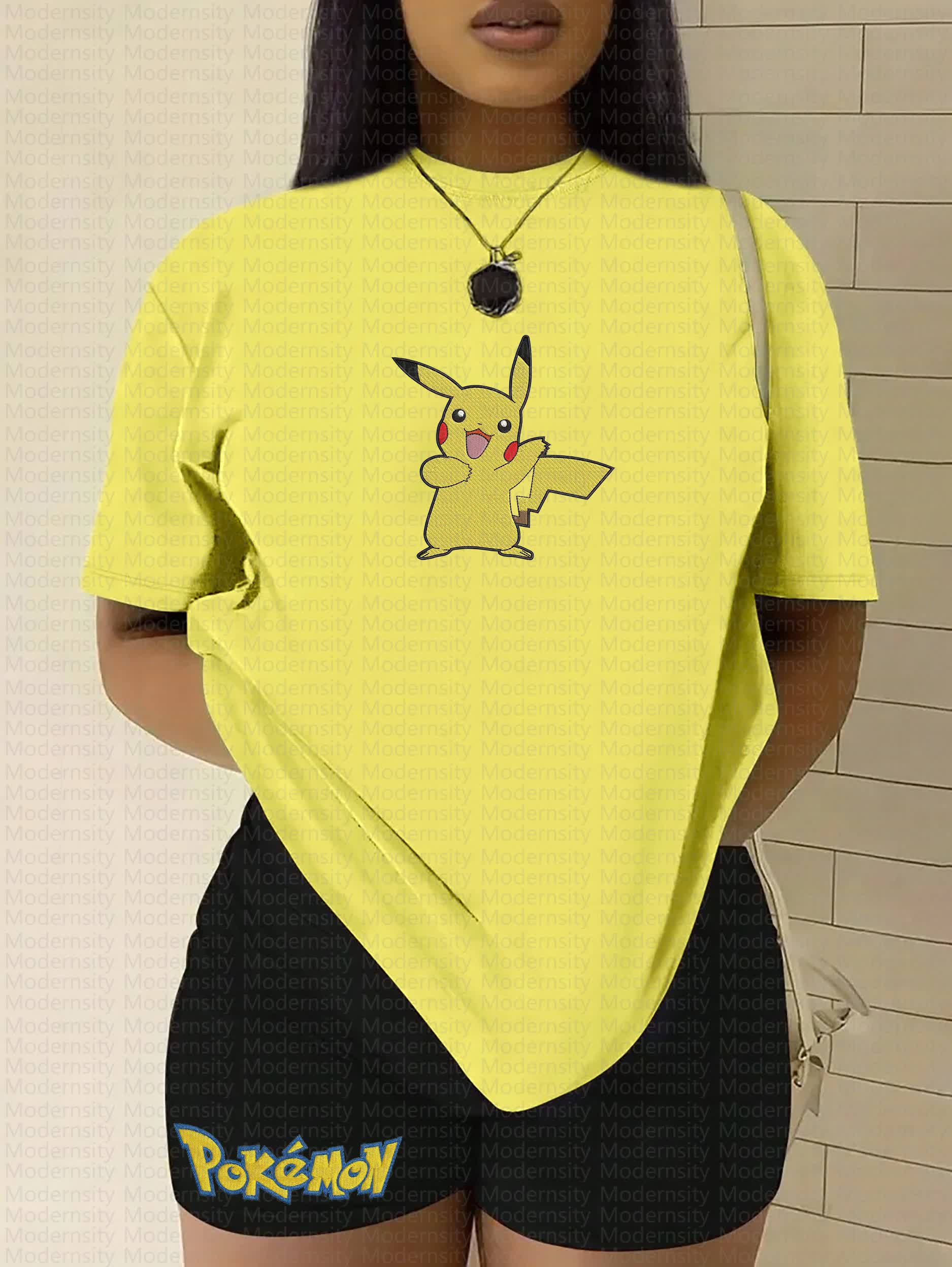 "Pokémon Pikachu" Anime Inspired Vintage Embroidered T-Shirt