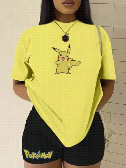 "Pokémon Pikachu" Anime Inspired Vintage Embroidered T-Shirt