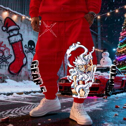 plus velvetUnisex Casual Anime Streetwear Pants