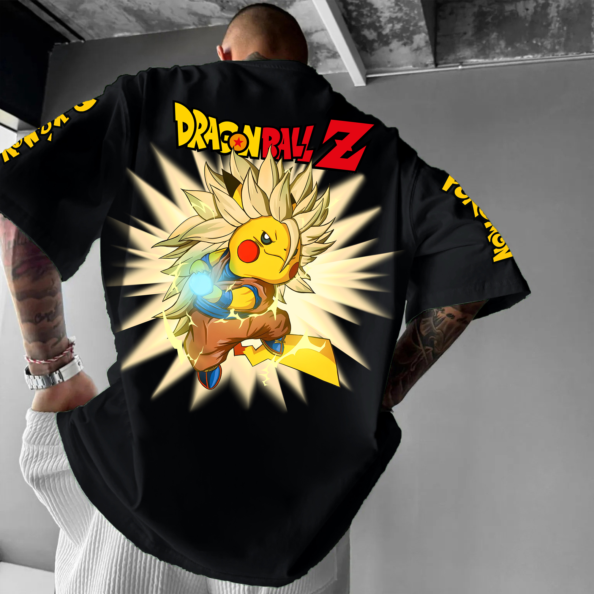 Unisex Anime Inspired Vintage T-Shirt丨Pikachu X Dragon Ball