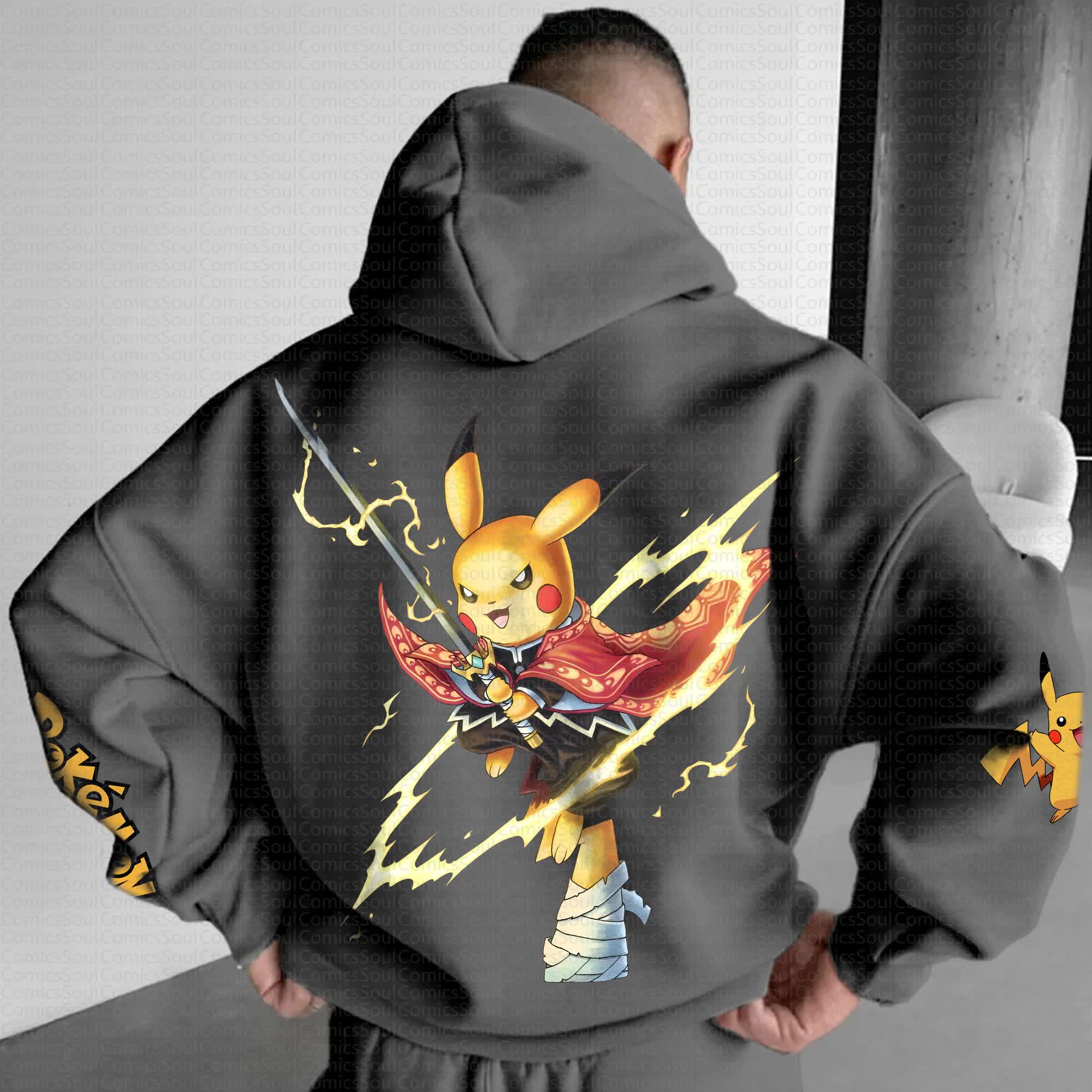 Unisex “Pokémon” Anime Graphic Streetwear Vintage Hoodie