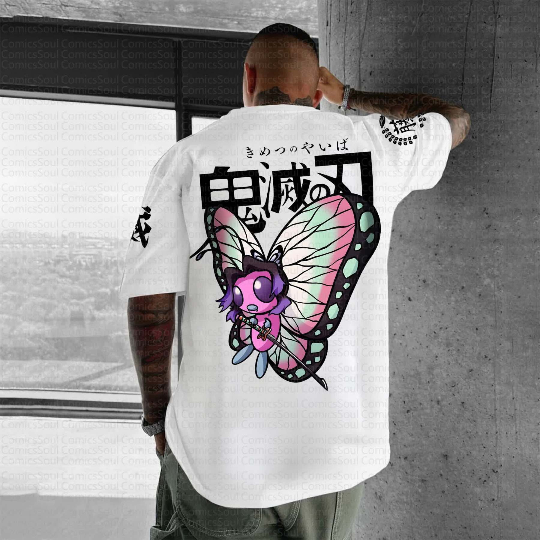 Unisex Anime Inspired Vintage T-Shirt丨Demon Slayer X Pokémon