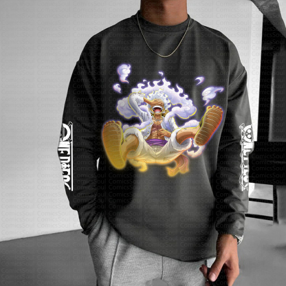 Unisex “One Piece” Anime Graphic Streetwear Vintage Long-Sleeved T-shirt