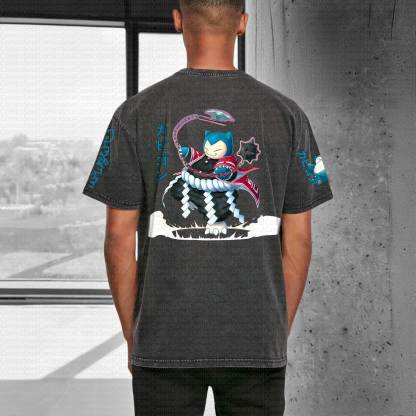 Unisex "Pokémon" Anime Style Vintage Washed T-Shirt