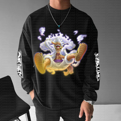 Unisex “One Piece” Anime Graphic Streetwear Vintage Long-Sleeved T-shirt