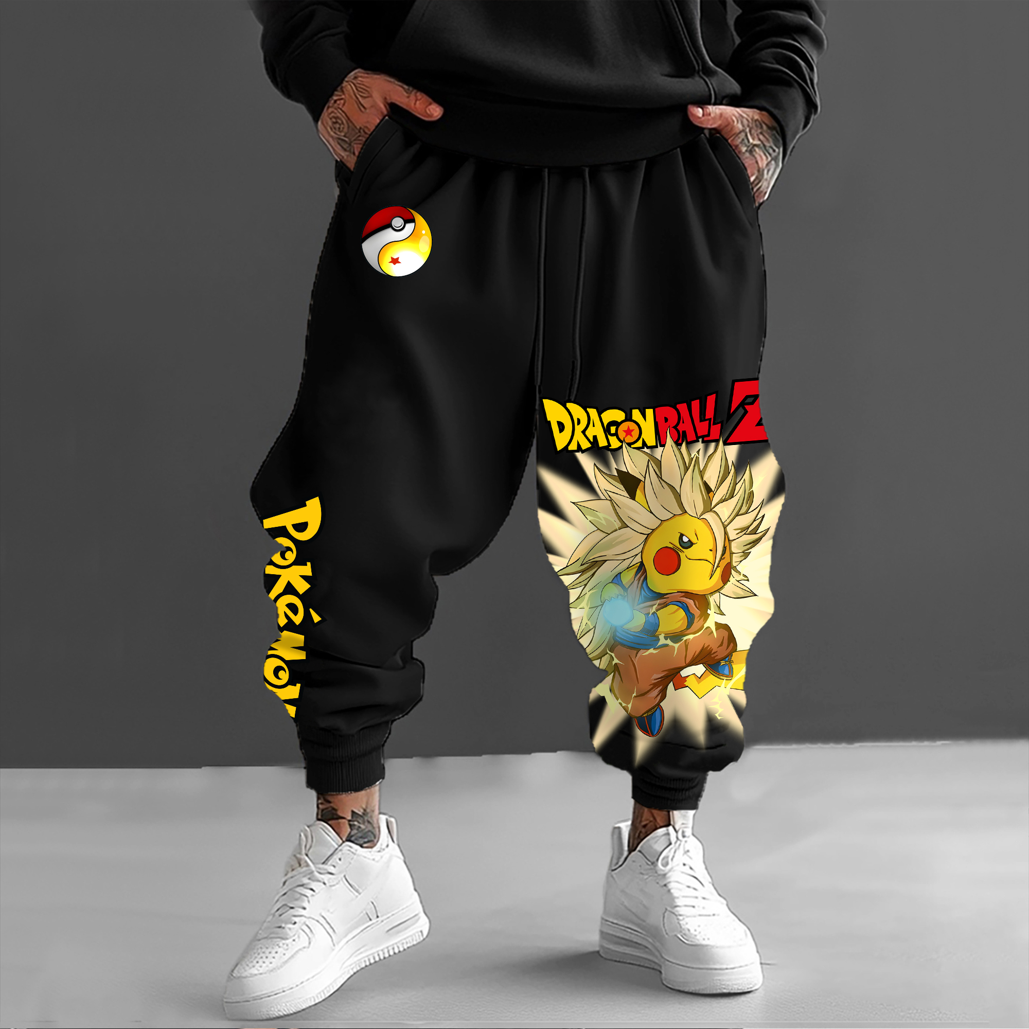 Unisex Anime Inspired Vintage Pants丨Pikachu X Dragon Ball