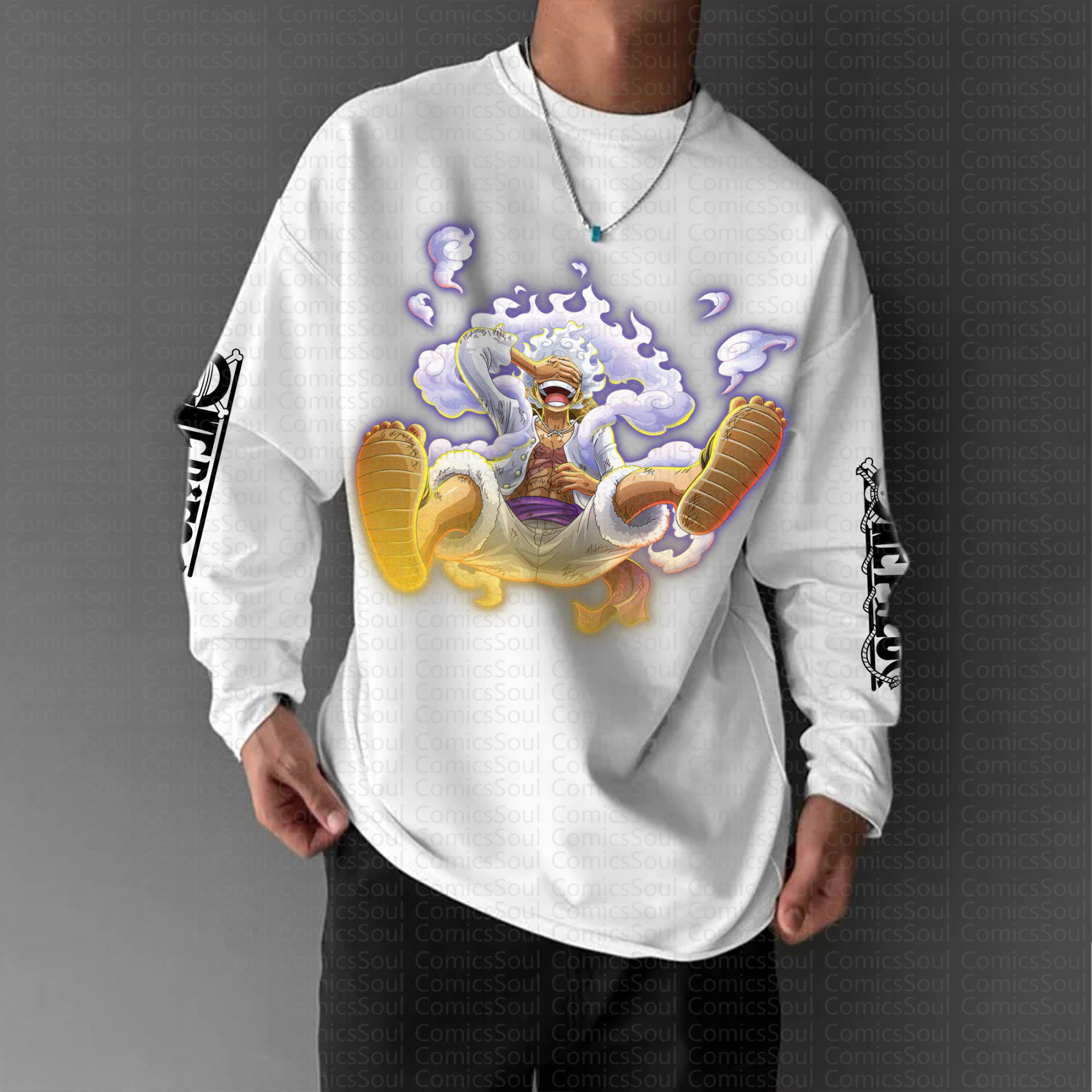 Unisex “One Piece” Anime Graphic Streetwear Vintage Long-Sleeved T-shirt