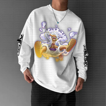 Unisex “One Piece” Anime Graphic Streetwear Vintage Long-Sleeved T-shirt