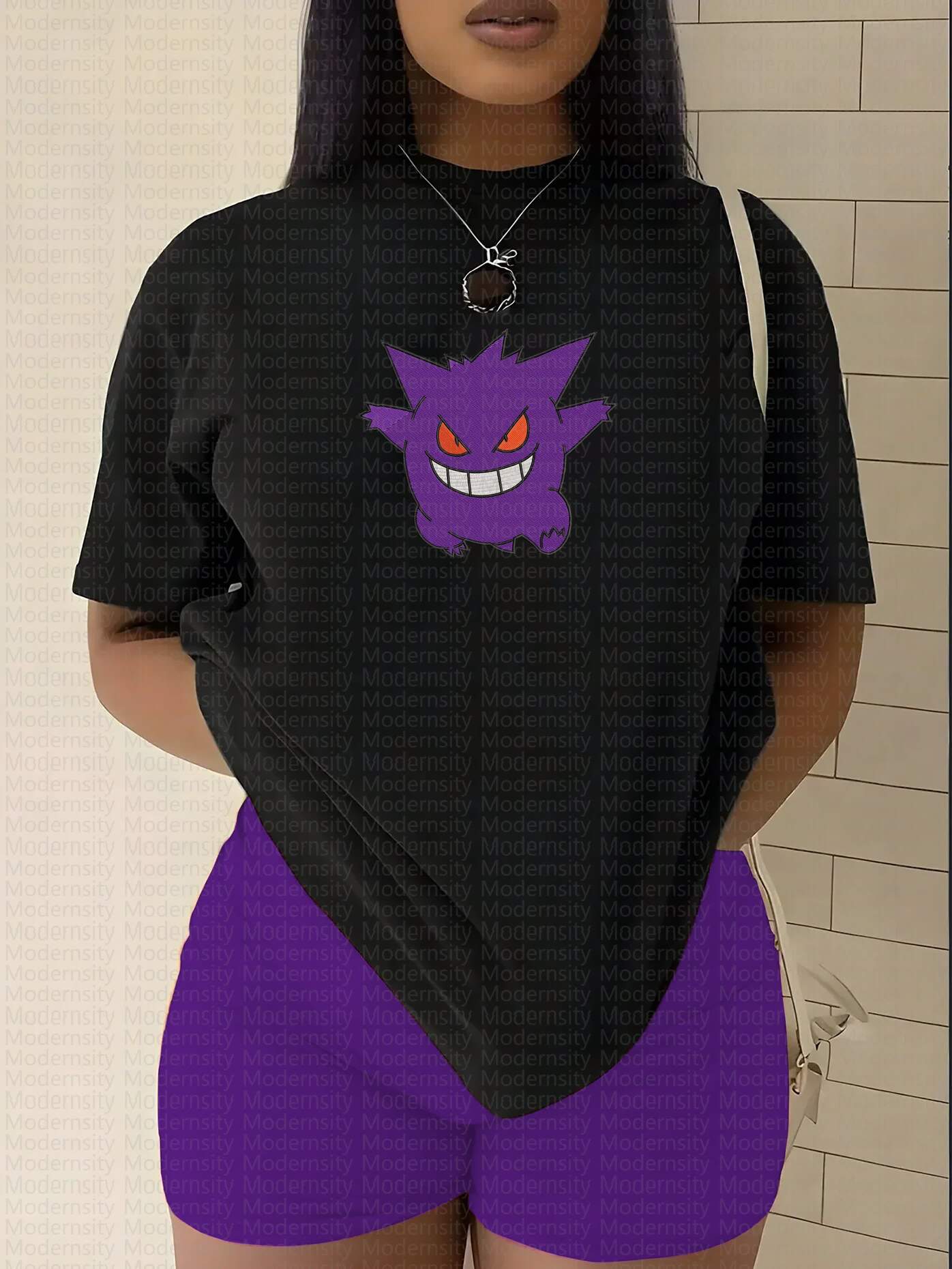 "Pokémon Gengar" Anime Inspired Vintage Embroidered T-Shirt