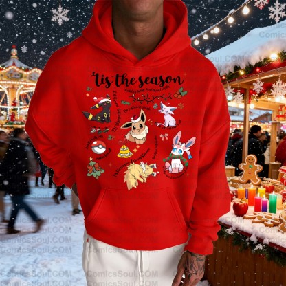 ChristmasPlus Velvet Unisex Anime Graphic Streetwear Vintage Hoodie